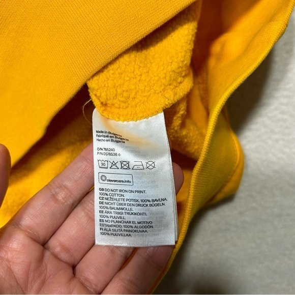 H&M × JUSTIN BIEBER Purpose World Tour 2017 Sweatshirt Yellow Mens Size L - Picture 6 of 10
